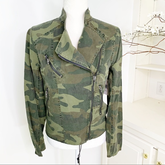 BLANKNYC On Duty Camo Print Moto Jacket XS NWT - Picture 7 of 13